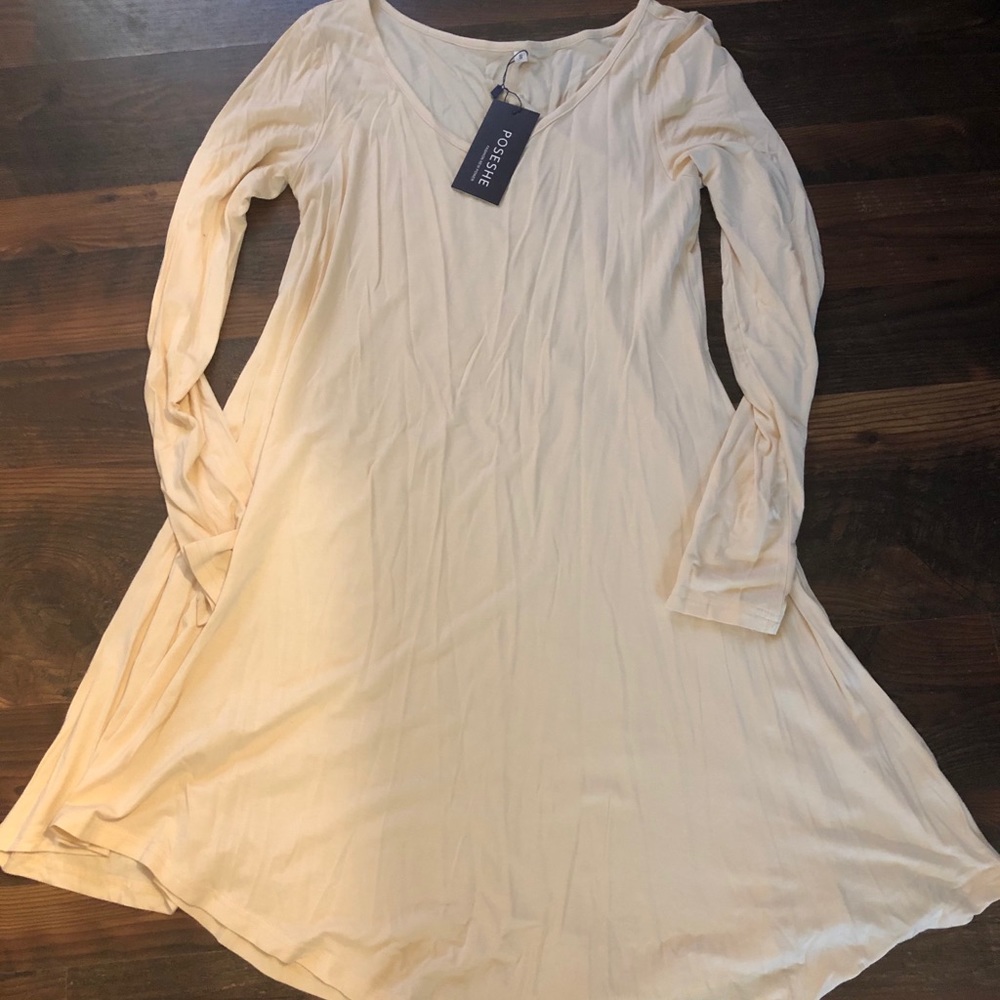 New with tags Beige Tunic Dress Size Small